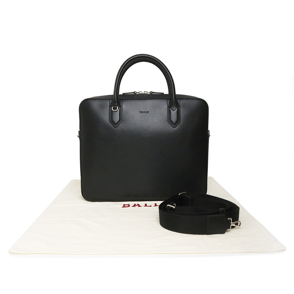 Bally 2way Shoulder Handbag Briefcase Black - Picture 2 of 11